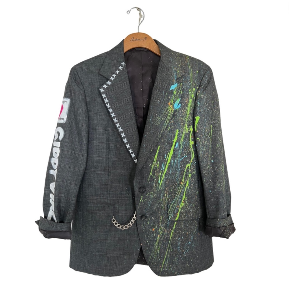 Hand-Painted Blazer